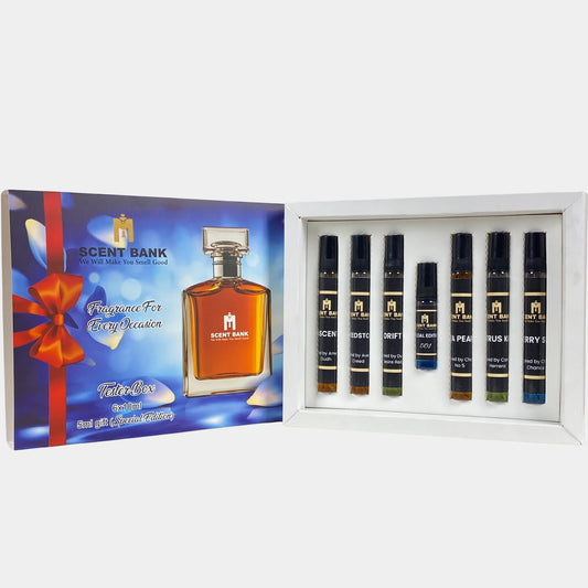Scent Bank Tester Gift Box – Men’s Box Edition (7 Perfumes | 10ml Edition)