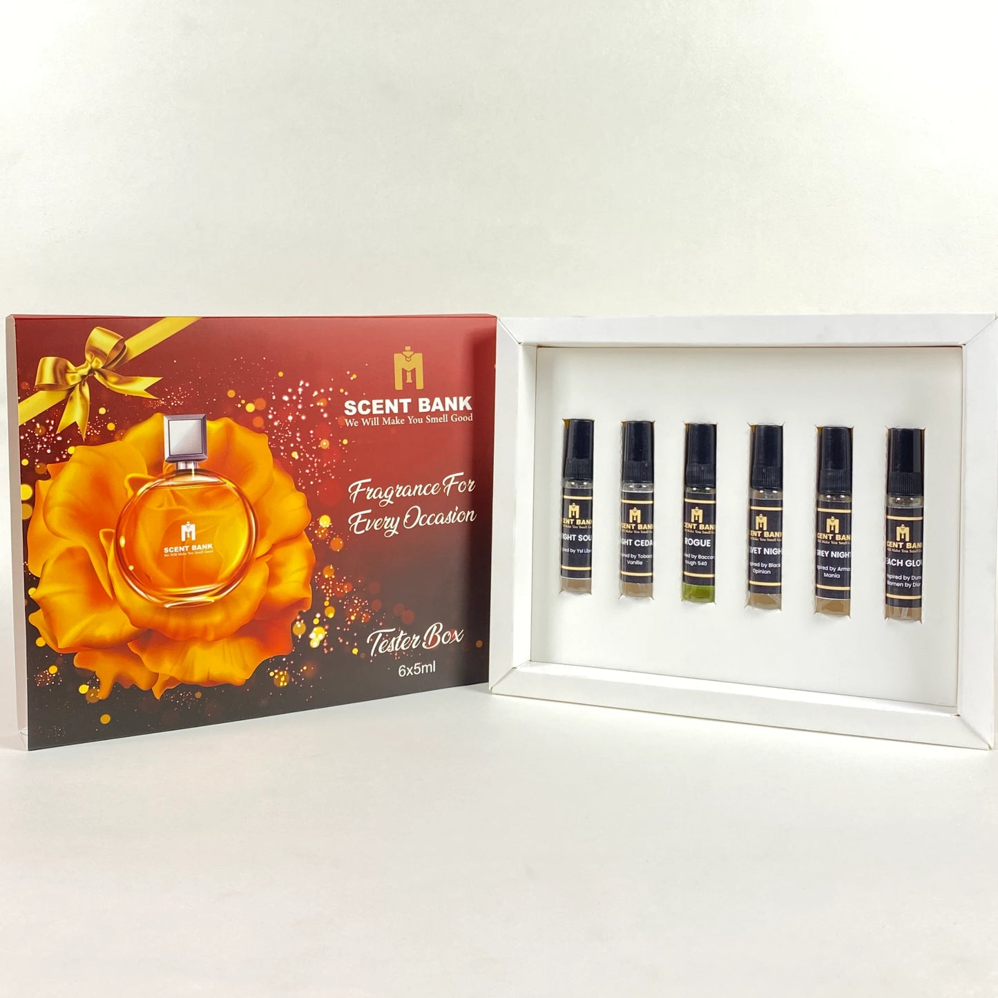 Scent Bank Tester Men’s Box (6 Perfumes | 5ml Edition)