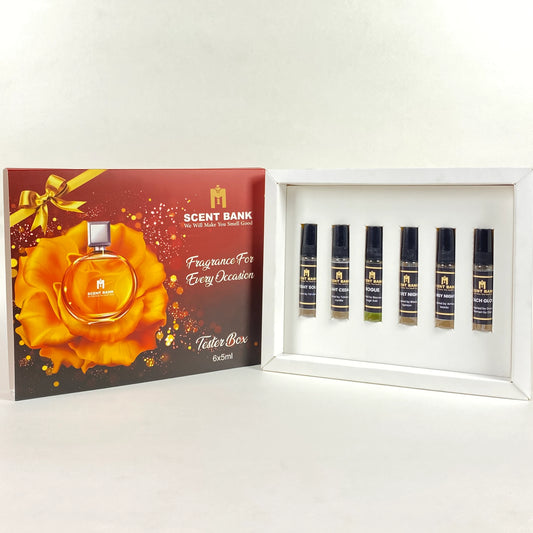 Scent Bank Tester Men’s Box (6 Perfumes | 5ml Edition)